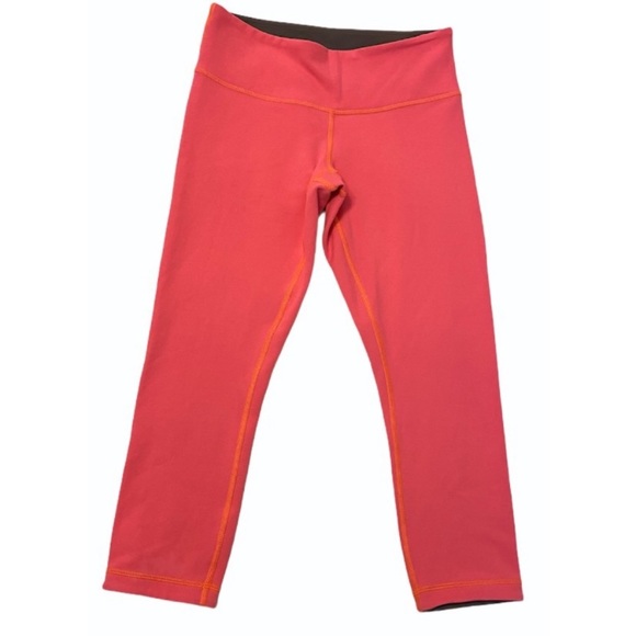 lululemon athletica Pants - PRICE FIRM!! Lululemon hot coral cropped pants